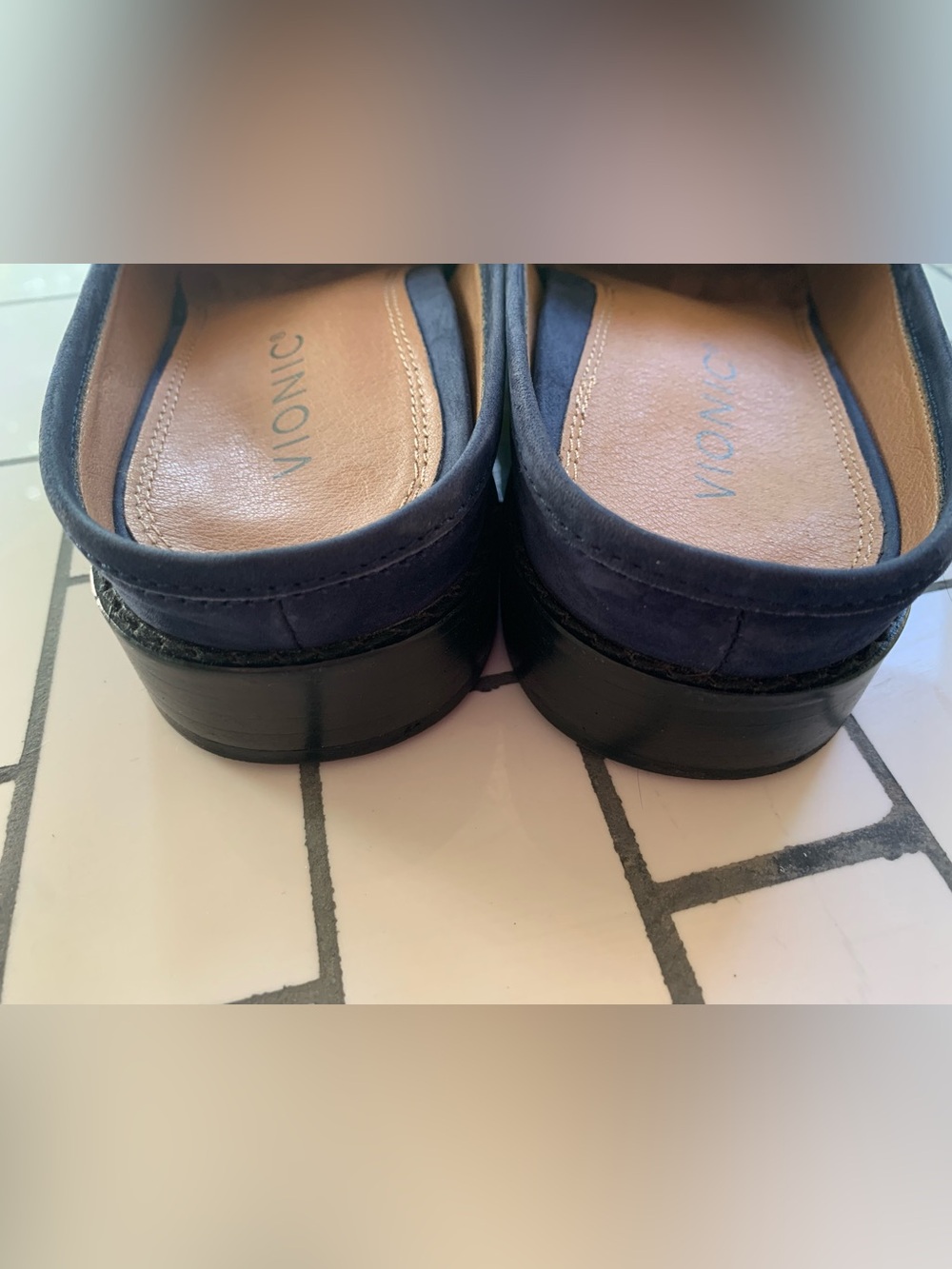 Vionic Navy Blue Slip-On Mule with Silver Bit Size 9.5 - Picture 9 of 11